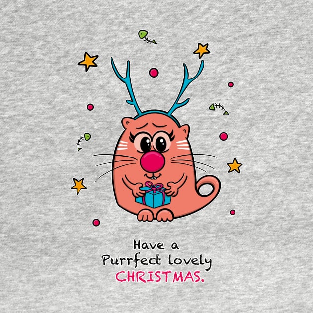 Have a Purrfect Lovely Christmas by Nico Art Lines